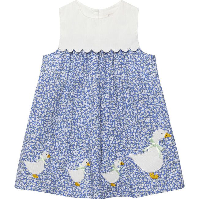 Little Floral Duck Dress , Mini Blue Floral | Maisonette