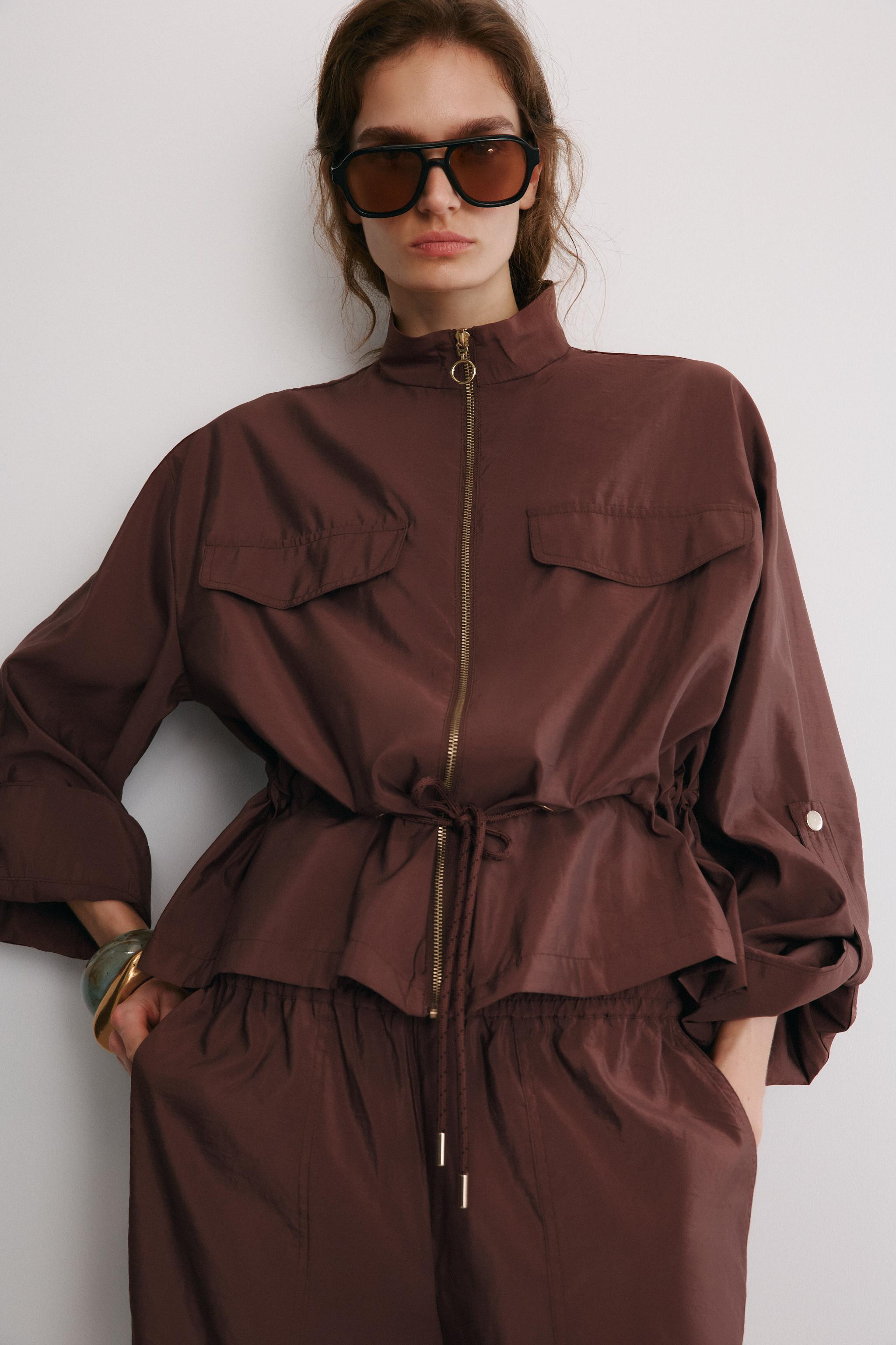 SATIN JACKET WITH ZIP | Zara AU