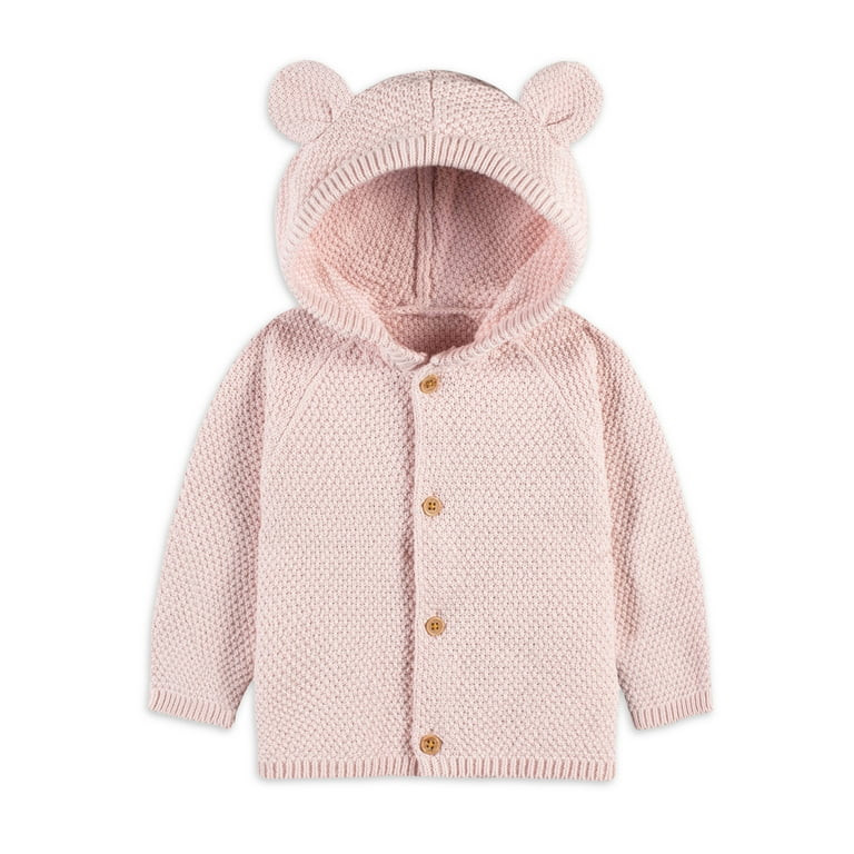 Modern Moments by Gerber Baby Boy, Baby Girl, & Unisex Sweater Knit Hooded Cardigan, Newborn-12 M... | Walmart (US)