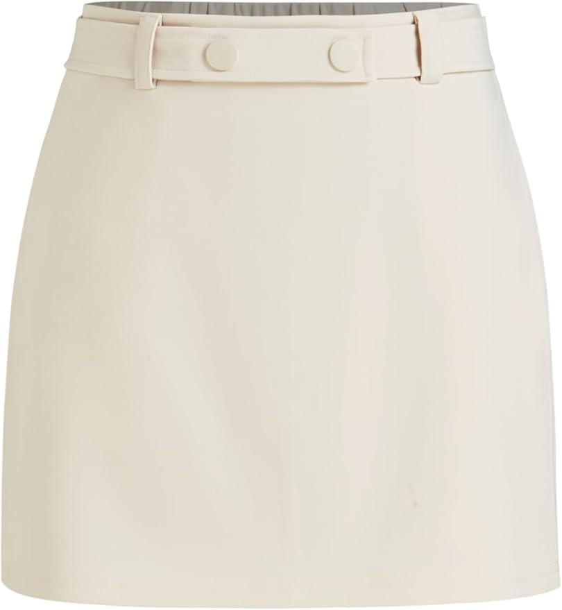 Cider Mini Skirt High Waist Zip Up Split Bodycon Fitted Party A Line Skirt | Amazon (US)
