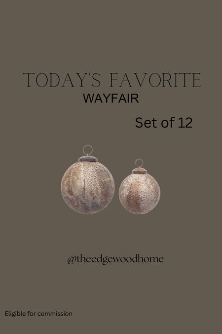 Moody ornaments! Wayfair home, Wayfair sale, bedroom, guest bedroom, primary bedroom, living room, tv console, dresser, dining room, accent chair, furniture, home decor, mirror, nightstand, lamp, table lamp, coffee table, Christmas decor

#LTKhome #LTKSeasonal #LTKsalealert