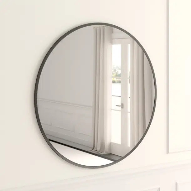 Sabine Metal Round Wall Mirror | Wayfair North America