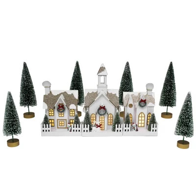 Member's Mark Pre-Lit White Village, 9 pc. | Sam's Club