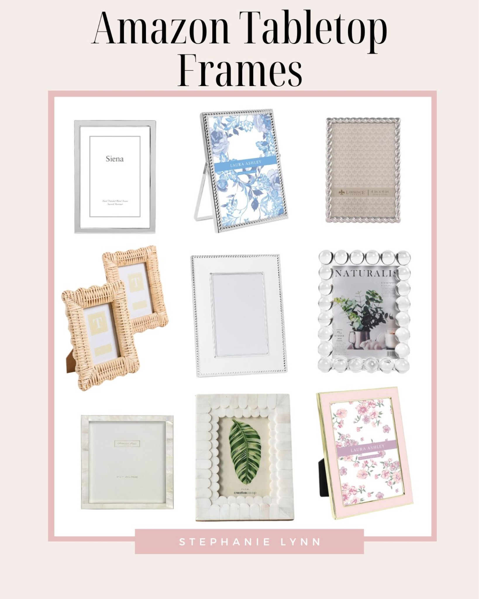 Amazon home decor tabletop picture frames, look for less, affordable luxury, perfect for a gift, bedside table, babies nursery, bookshelves etc  

#LTKGiftGuide #LTKhome #LTKfindsunder100
