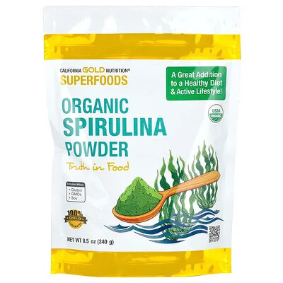 California Gold Nutrition, Superfoods, Organic Spirulina Powder, 8.5 oz (240 g) | iHerb