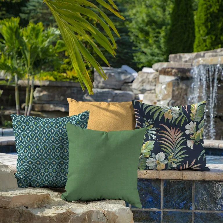 Arden Selections Outdoor Toss Pillow (2 Pack) 16 x 16, Moss Green Leala | Walmart (US)