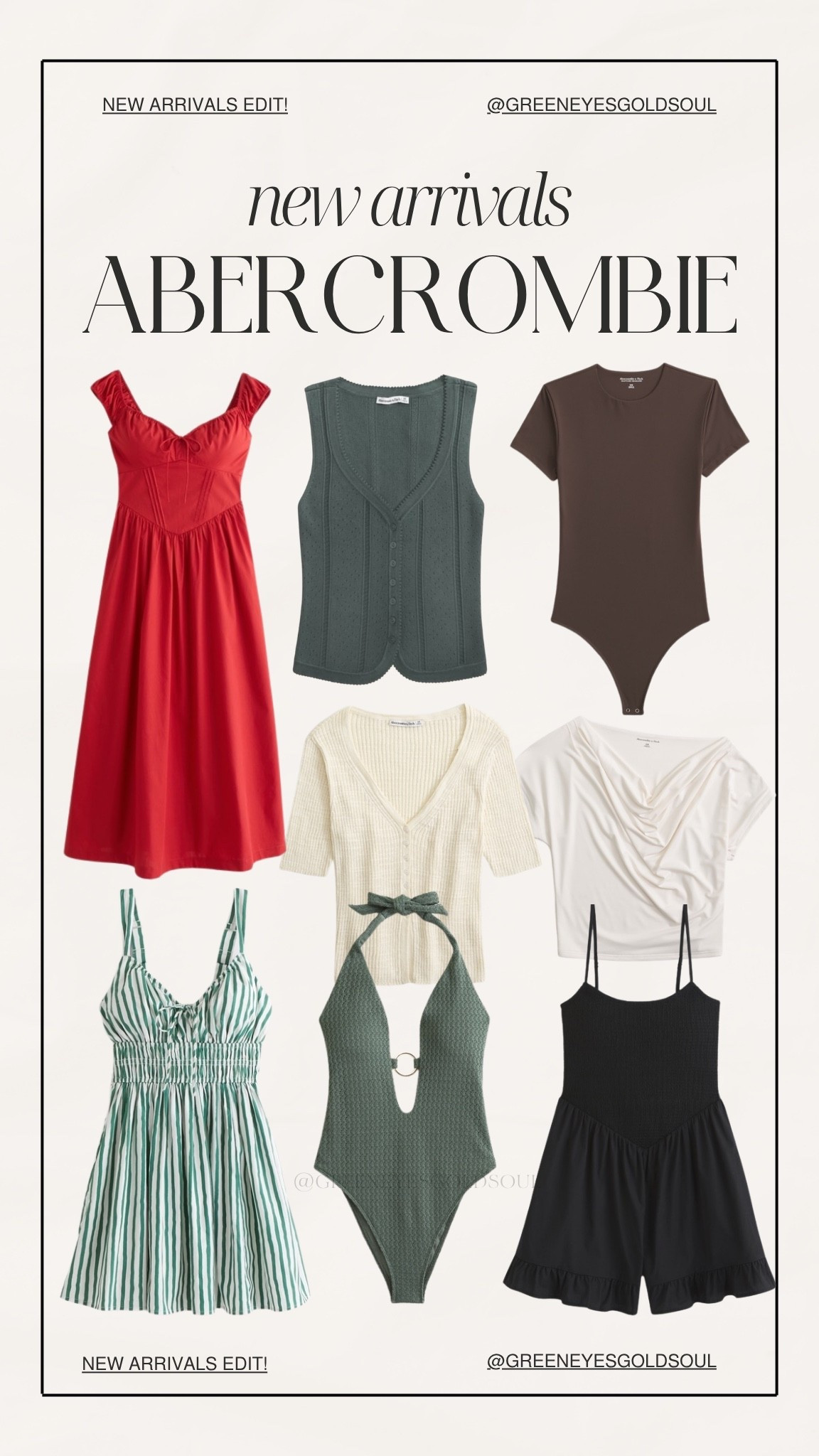 Abercrombie new arrivals are too good right now 🤍
These are the kind of effortless, flattering staples that always sell out fast—especially the dresses + basics. Linking everything I’m loving before sizes go!

#LTKFinds #LTKStyle #LTKSeasonal #AbercrombieStyle #AbercrombieFinds #SummerStyle #NeutralOutfits #CapsuleWardrobe #EverydayStyle #ChicStyle #MinimalStyle #VacationOutfits #EffortlessStyle #StyleInspo #WardrobeEssentials #CasualChic

Abercrombie new arrivals, Abercrombie haul, summer outfits women, neutral outfits, capsule wardrobe staples, chic basics, effortless outfits, vacation outfits, everyday style, minimal outfits, dresses for summer, wide leg pants outfit, bodysuit outfit, knit tops women, trending outfits

#LTKmomlife #LTKBump #LTKSeasonal