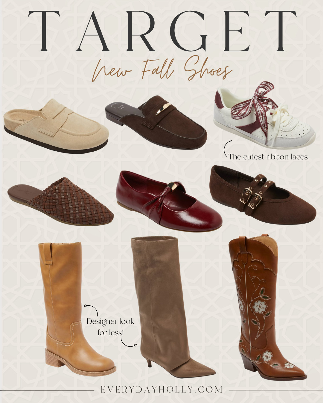 These Target fall shoes are such a fun way to start transitioning your wardrobe into the new season. I love that there are so many different styles to choose from, whether you’re looking for an everyday flat, a classic loafer, or a pair of boots to wear all fall long. These give your outfits that seasonal touch while still being easy to wear.

target fall shoes, Target shoe finds, fall footwear, affordable fall fashion, fall outfit ideas, loafers for fall, fall boots, ballet flats, transitional outfits, everyday style, neutral fall fashion, fall wardrobe essentials, everydayholly 

 #LTKootd #LTKSeasonal #LTKOver40