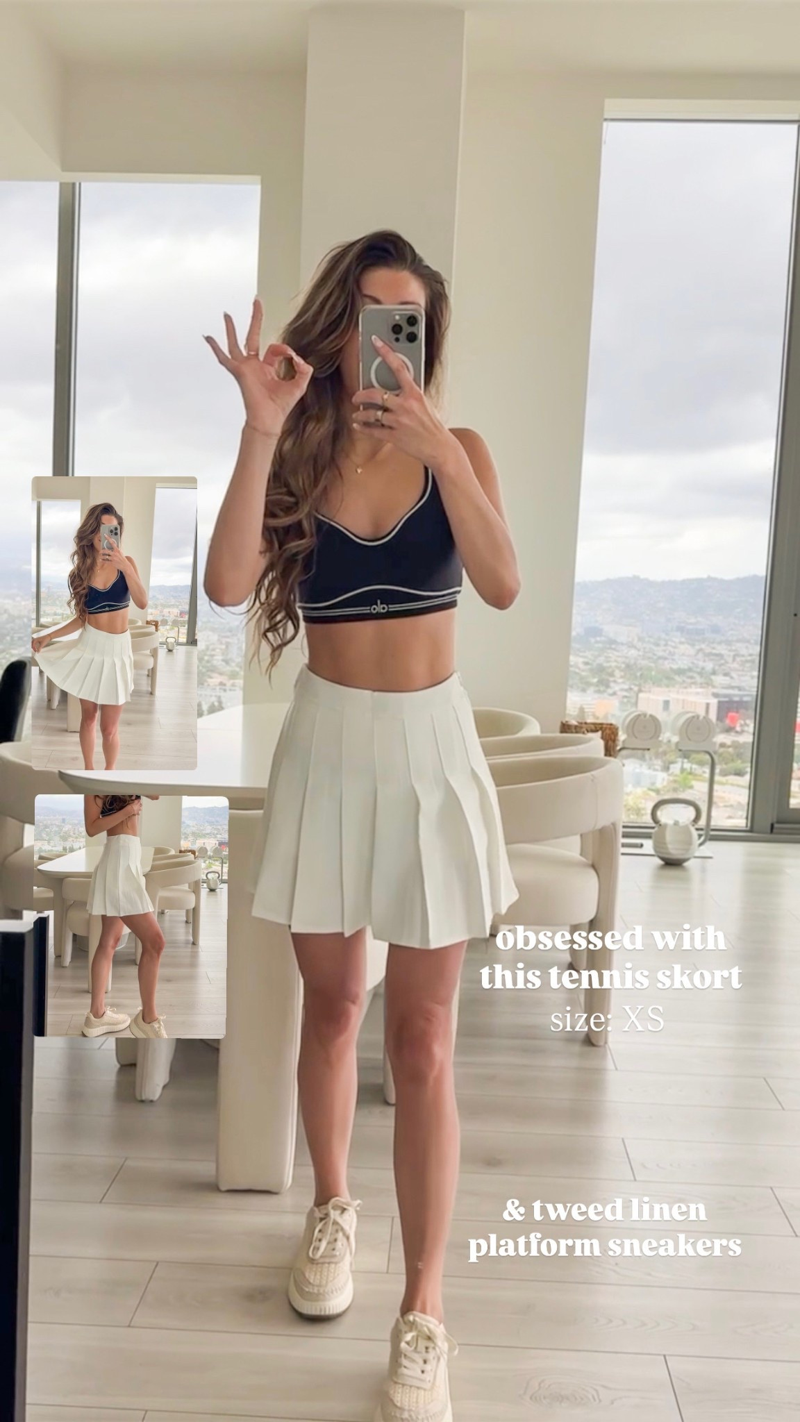 daily outfit lately is a sports bra with my favorite tennis skort (yes it has shorts underneath) and these platform sneakers! I LOVE how this skort is high waisted and zips on the side! 

#LTKPetite #LTKShoeCrush #LTKFindsUnder100