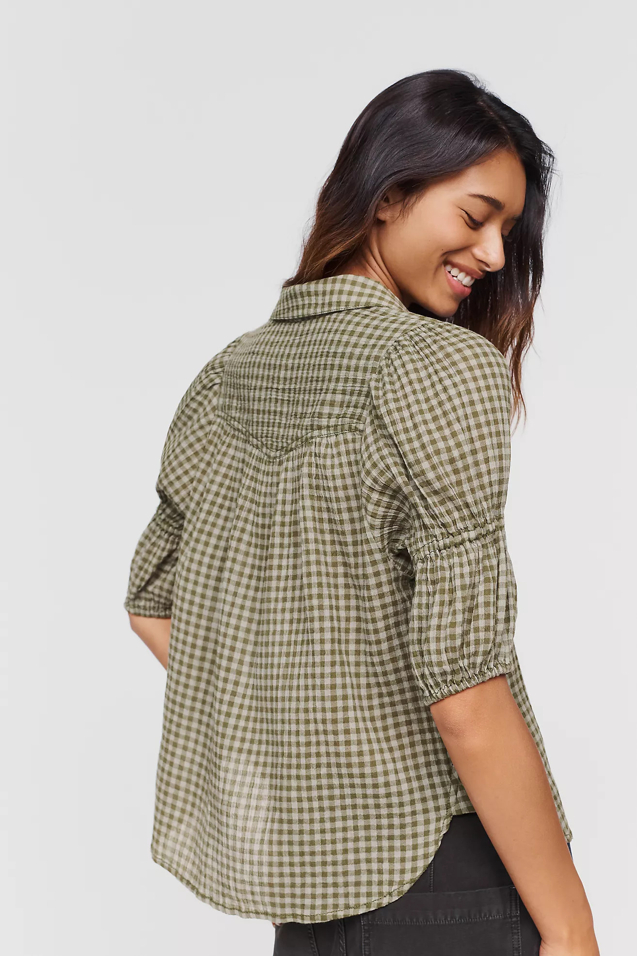 Tallulah Puff Sleeve Buttondown Top by Pilcro | Anthropologie (US)
