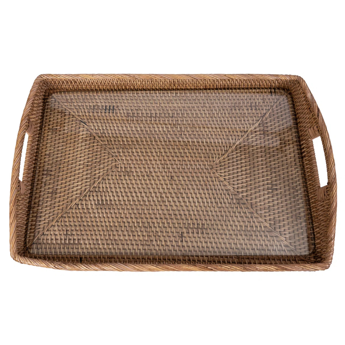 Rectangular Tray with Glass Insert | Wayfair North America