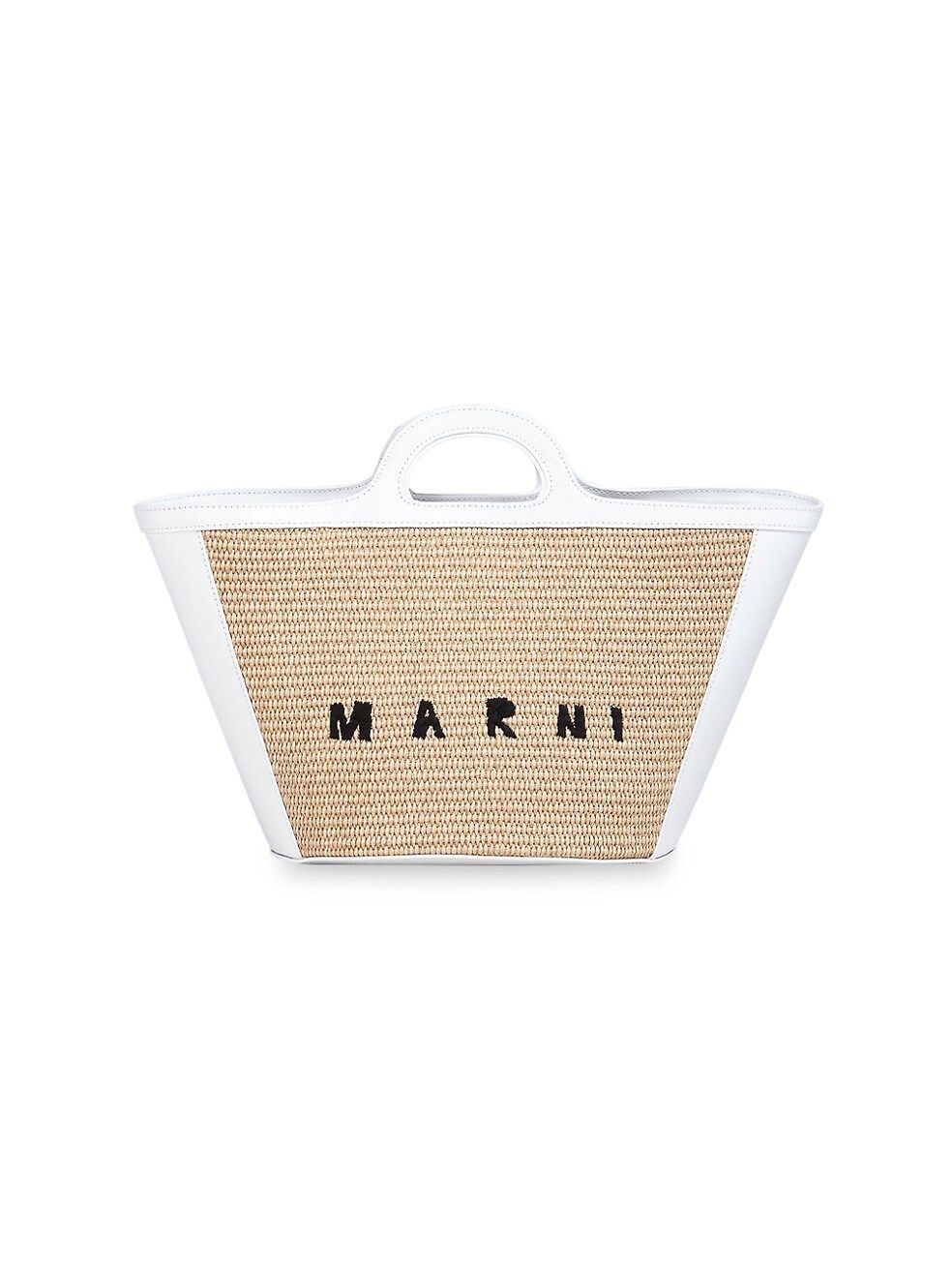 Marni Small Tropicalia Woven Raffia &amp; Leather Tote | Saks Fifth Avenue