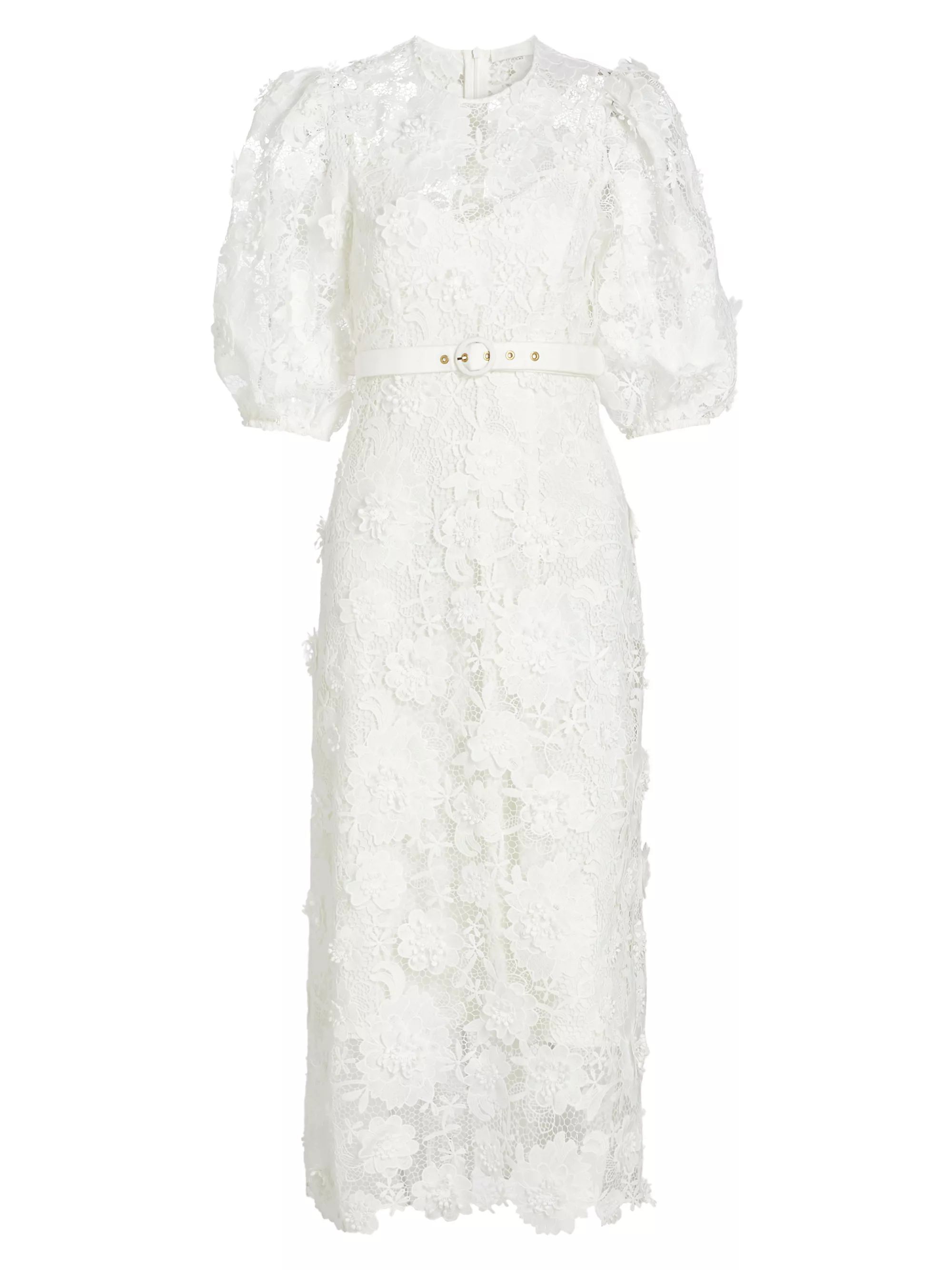 Halliday Floral Lace Midi-Dress | Saks Fifth Avenue
