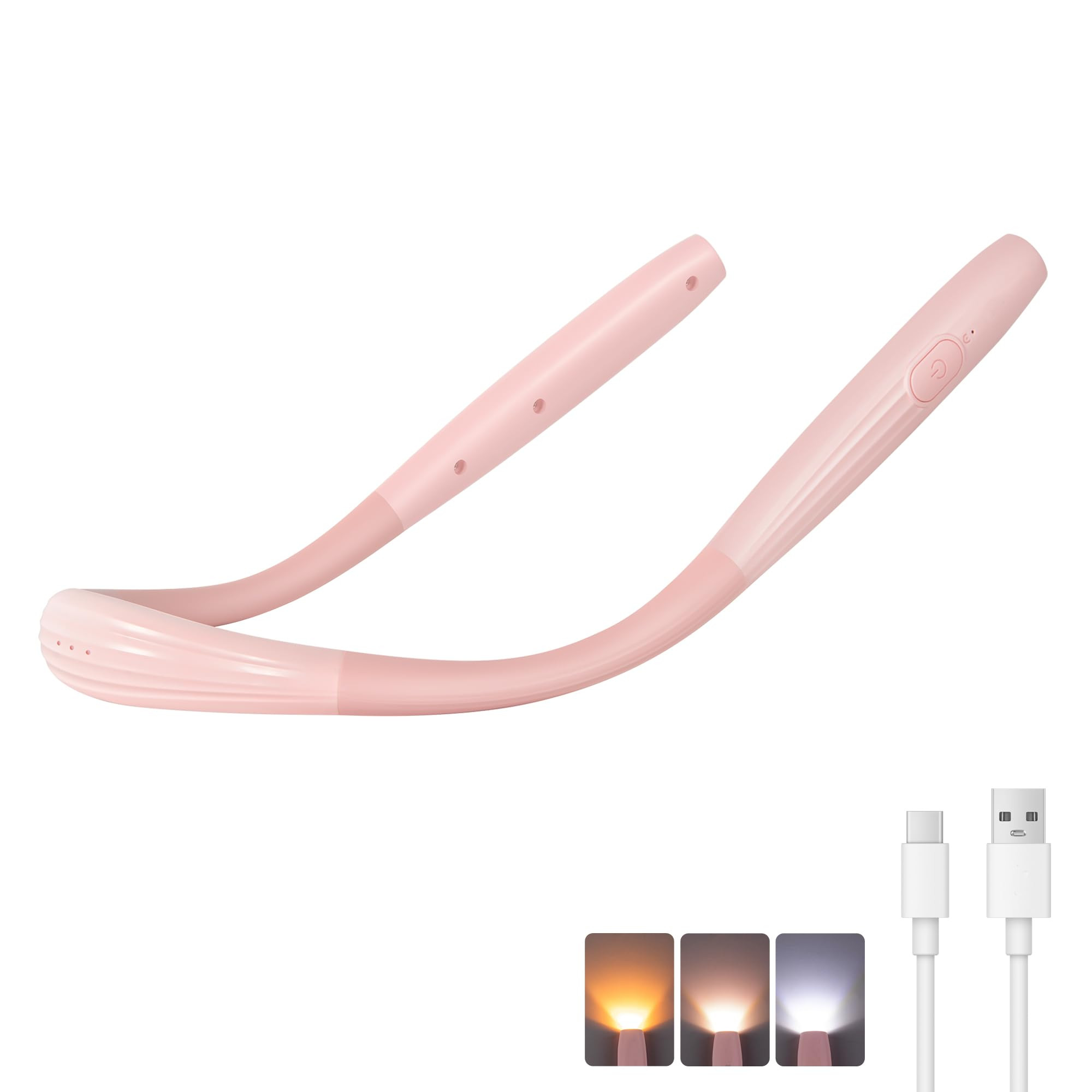 Upgraded LED Neck Reading Light, Book Light, Rechargeable, 3 Colors & 3 Brightness Adjustable, Au... | Amazon (US)