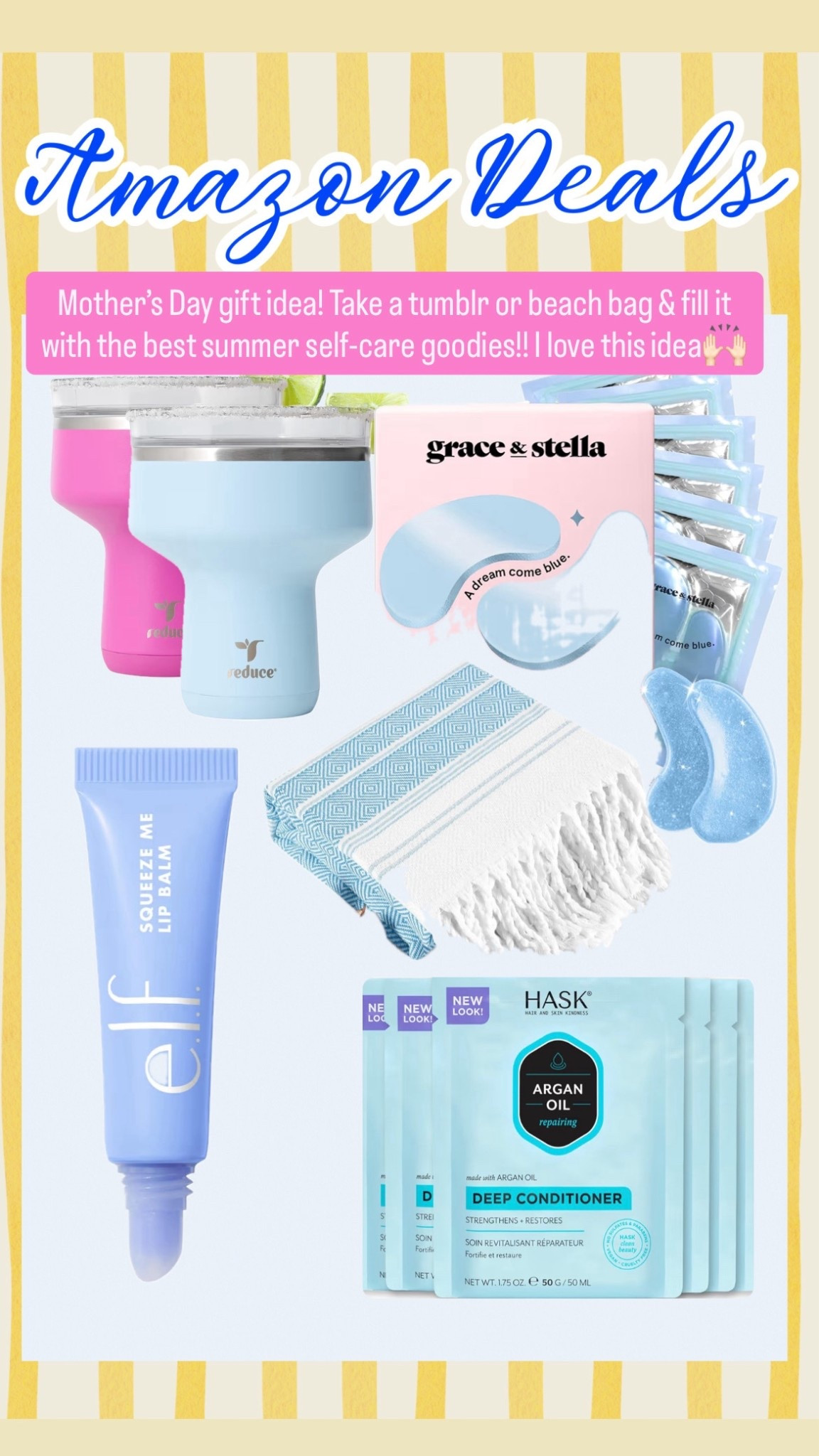 Mother’s Day gift idea! Get her ready for the summer with a cute beach bag or Tumblr stuffed with all of the self-care essentials! 

#LTKmomlife #LTKselfcare #LTKMothersDay