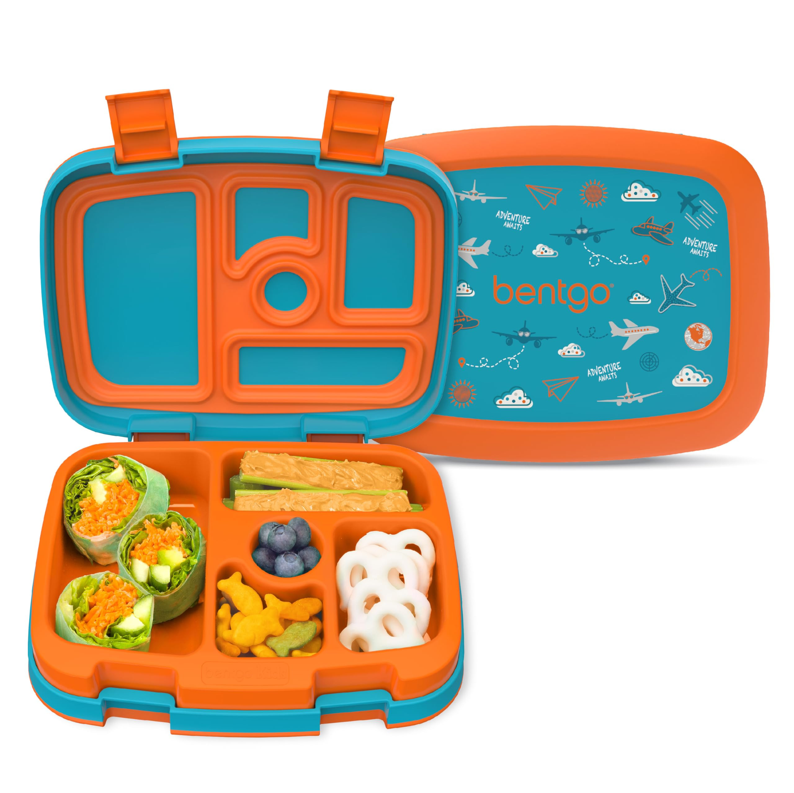 Bentgo Kids Prints Leak-Proof, 5-Compartment Bento-Style Kids Lunch Box - Ideal Portion Sizes for... | Amazon (US)