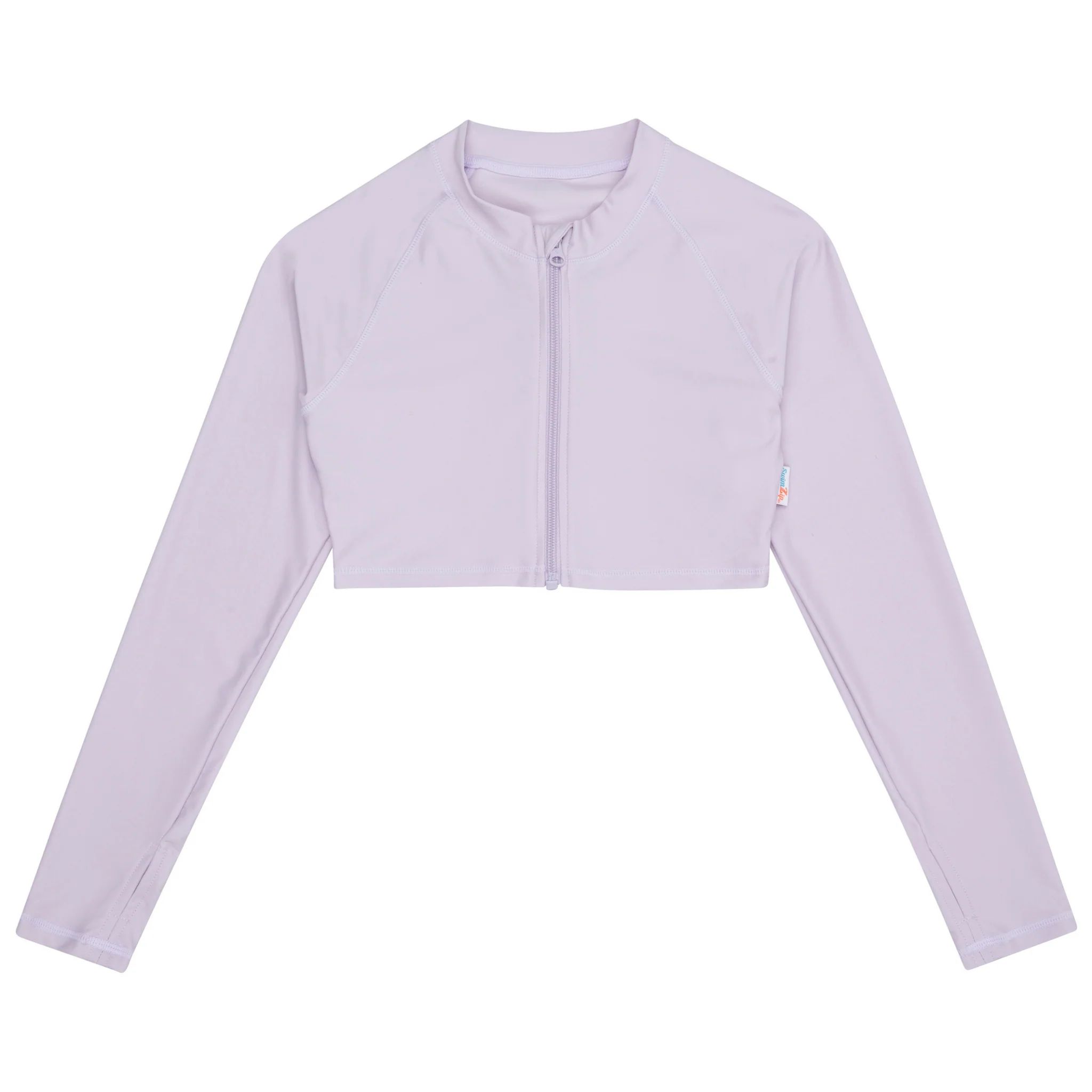 Girls Long Sleeve Crop Rash Guard | "Orchid" | SwimZip