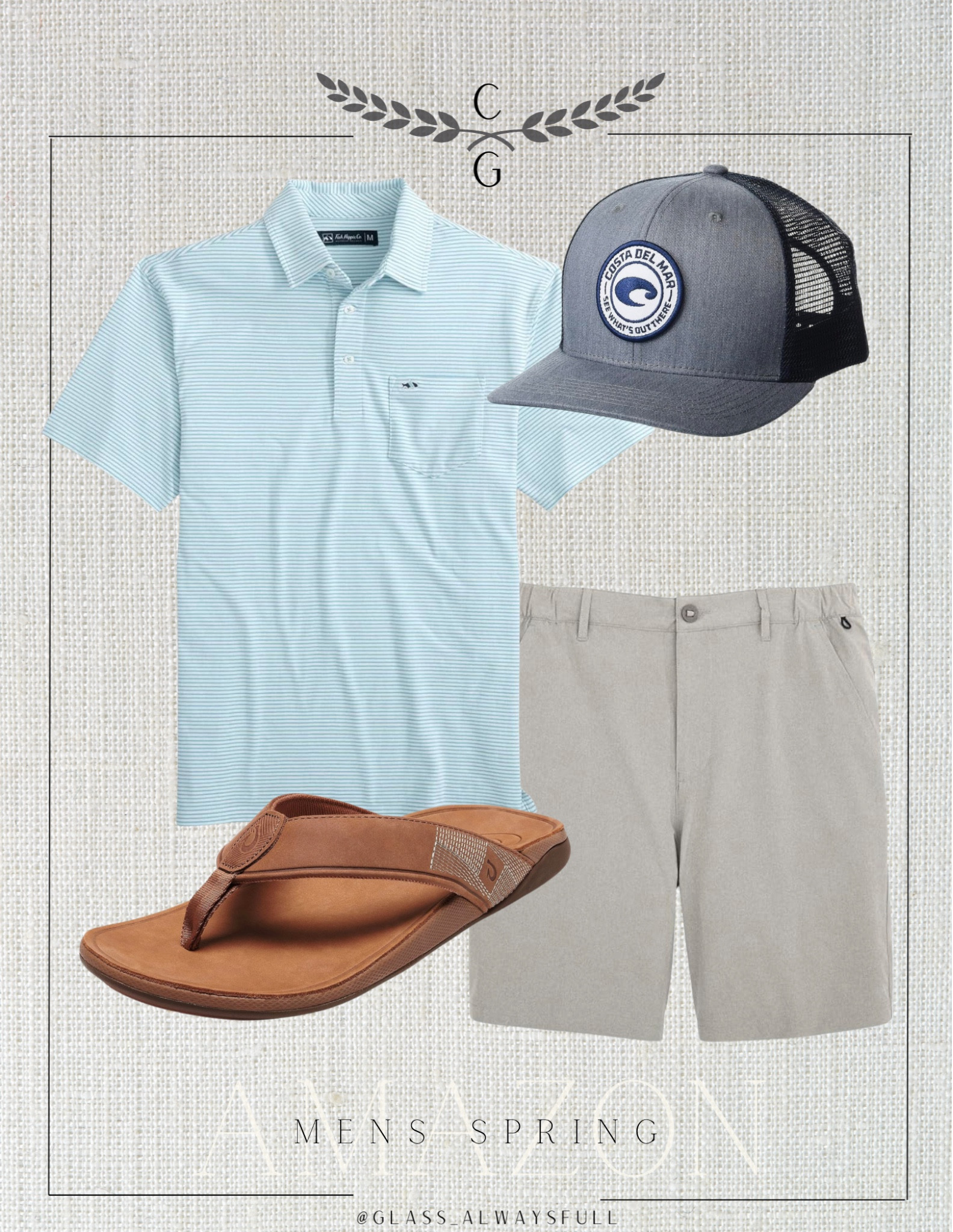 Amazon men’s outfit, men’s spring outfit, men’s summer outfit, men’s flip flops, men’s cap, men’s polo shirt, Easter, men’s golf shirt, men’s vacation outfit, Father's Day, men’s spring clothes, mens spring wardrobe, men’s wardrobe capsule, men’s shorts, Amazon men’s. Callie Glass @glass_alwaysfull 
#LTKmens #ltkgiftguide #ltkseasonal #ltkseasonal #ltkmens #ltkfamily  #LTKGiftGuide


#LTKMens #LTKSeasonal #LTKFamily