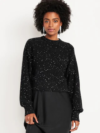 SoSoft Crew-Neck Sequin Sweater | Old Navy (CA)