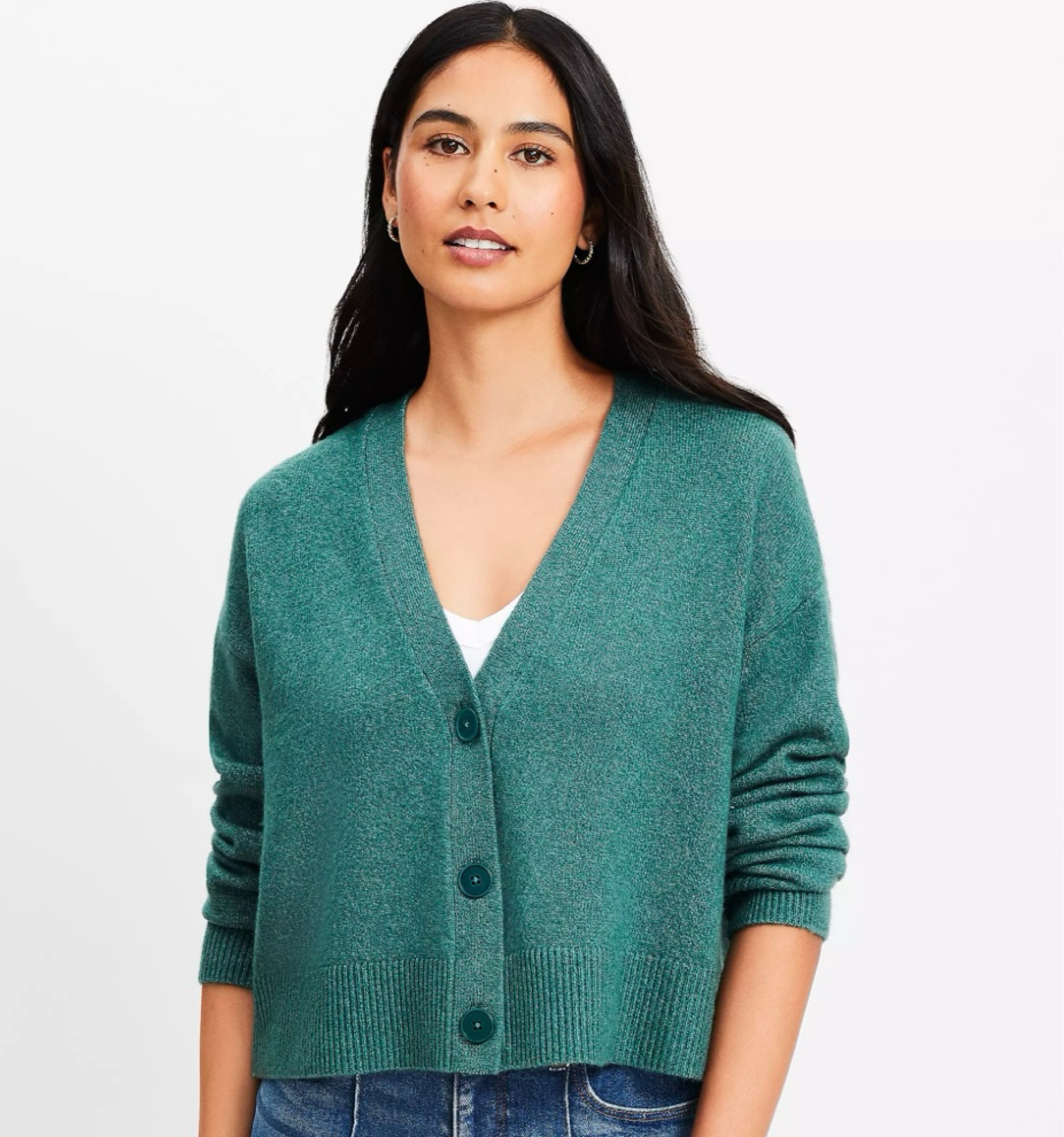 Cool Summer green cardigan, and on sale! 