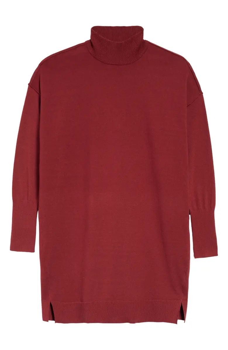 Mock Neck Long Sleeve Sweater Minidress | Nordstrom