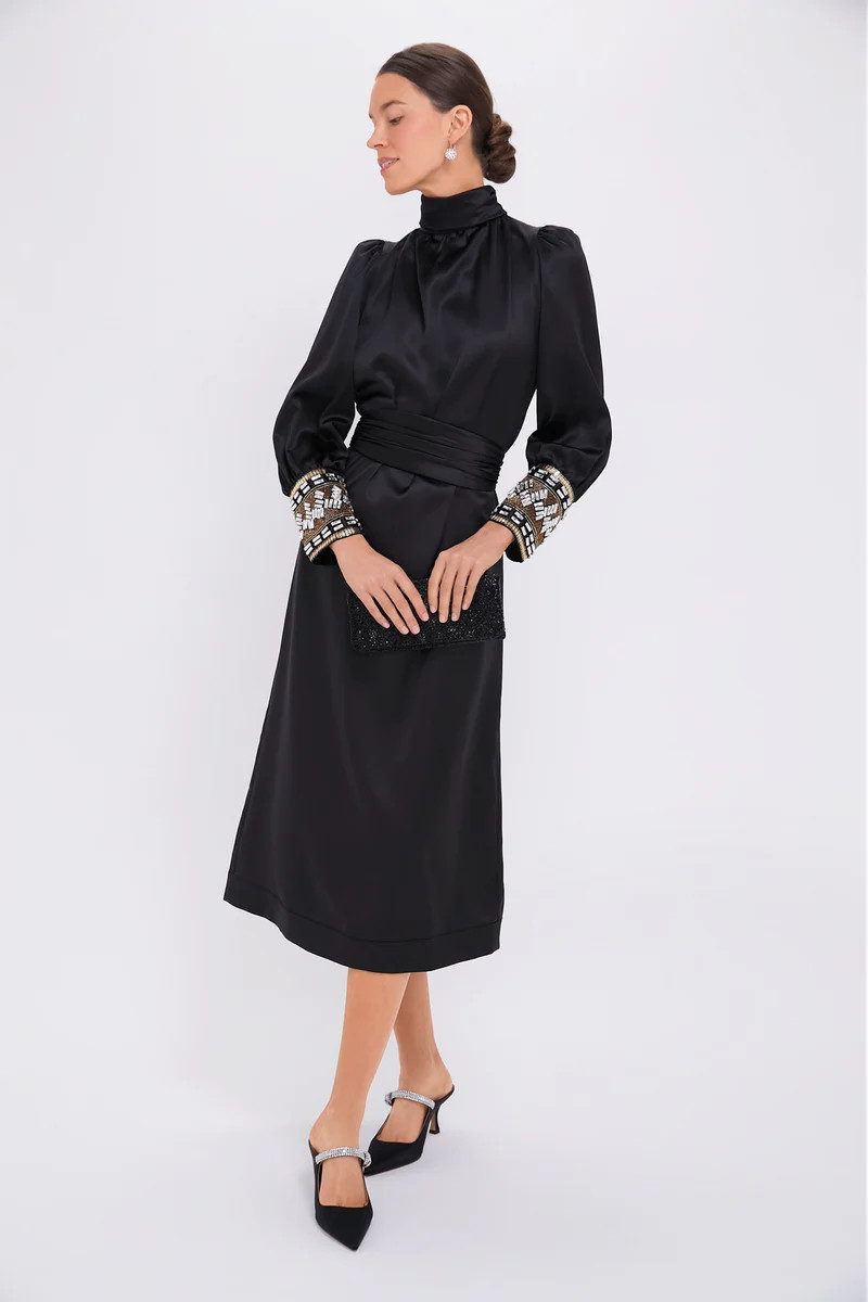 Black Embellished Faven Dress | Tuckernuck (US)