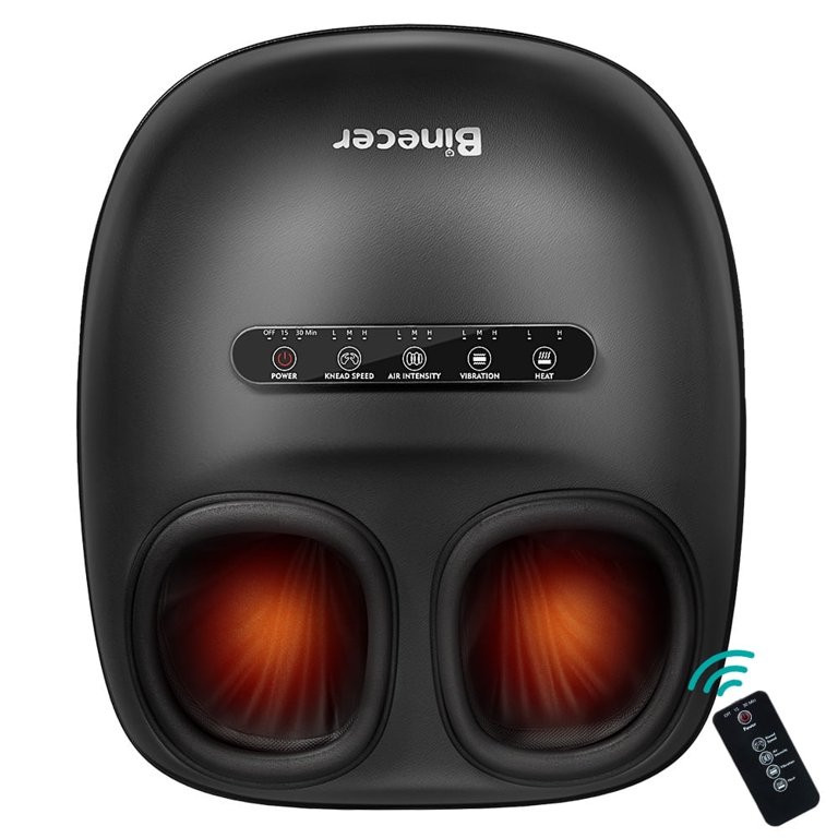 Foot Massager with Heat, Binecer Shiatsu Deep Kneading Compression Feet Massage Machine with Remo... | Walmart (US)