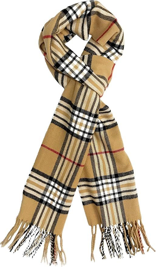 Calvin Olivia Cashmere Feel Scarf Soft Winter Soft Tartan Plaid Fashion Nova Scottish Check Multi... | Amazon (US)