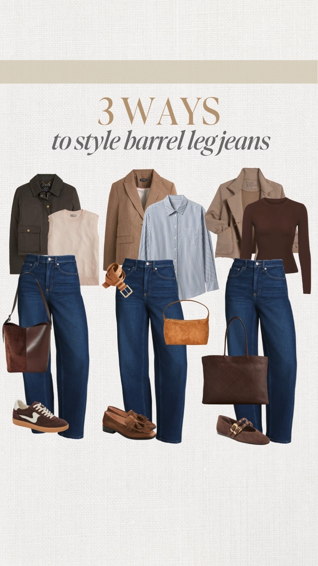 Three ways to style barrel leg jeans🙌🏻🙌🏻

Fall style outfits, fall, transition, outfits, fall, fashion ideas, barrel jeans 

#LTKItBag #LTKStyleTip #LTKSeasonal