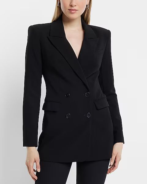 Peak Lapel Double Breasted Hourglass Blazer | Express