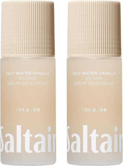 Saltair Serum Deodorant 2 Pack – Salt Water Vanilla Scent – 5% AHA – Aluminum-Free Odor Con... | Amazon (US)