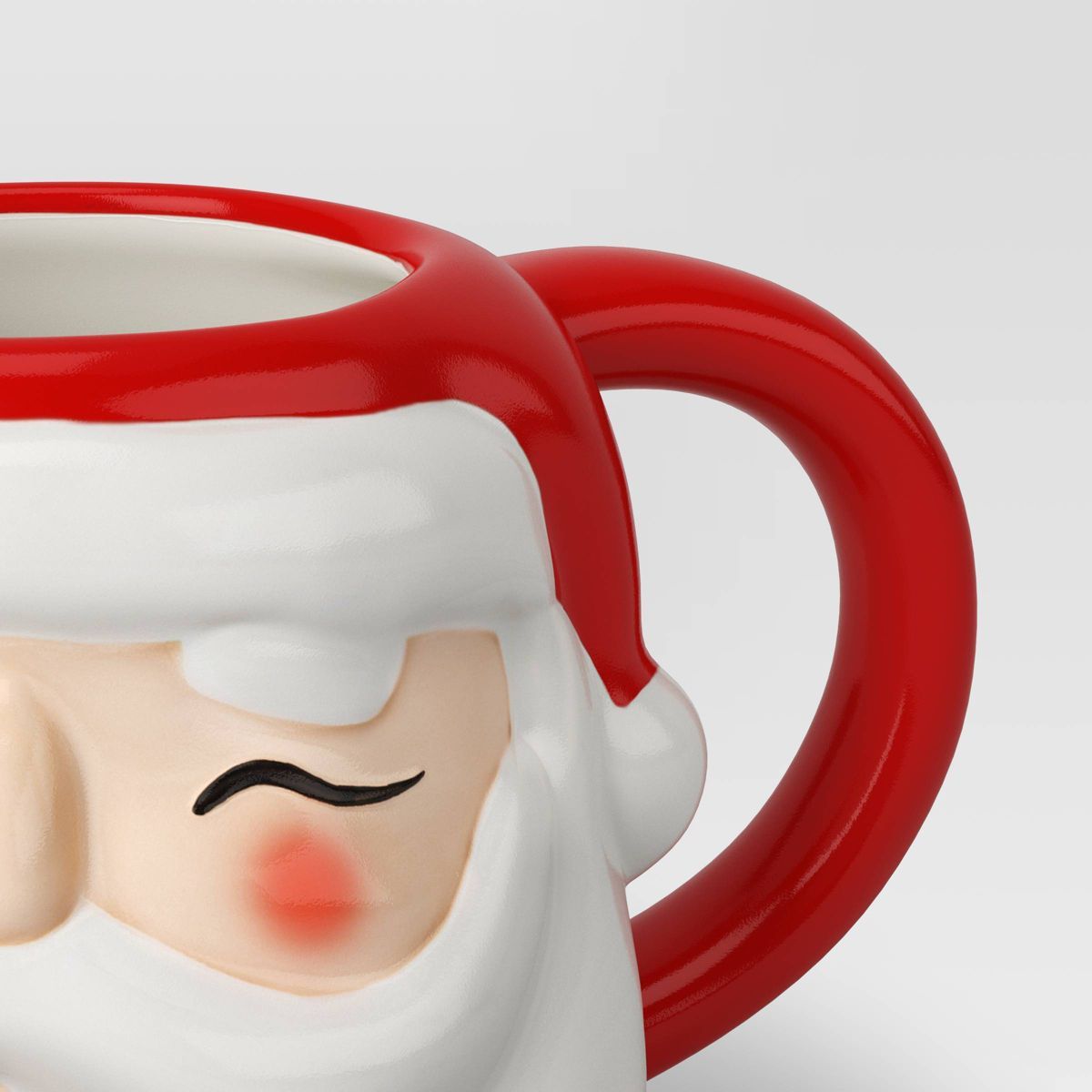 20oz Christmas Earthenware Figural Santa Mug - Wondershop™ | Target
