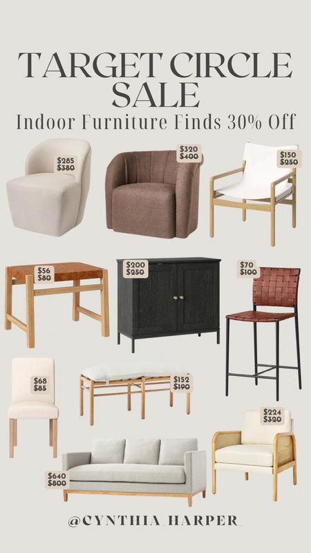 Target circle sale! Indoor furniture finds 30% off  

#LTKhome #LTKsalealert #LTKxTarget
