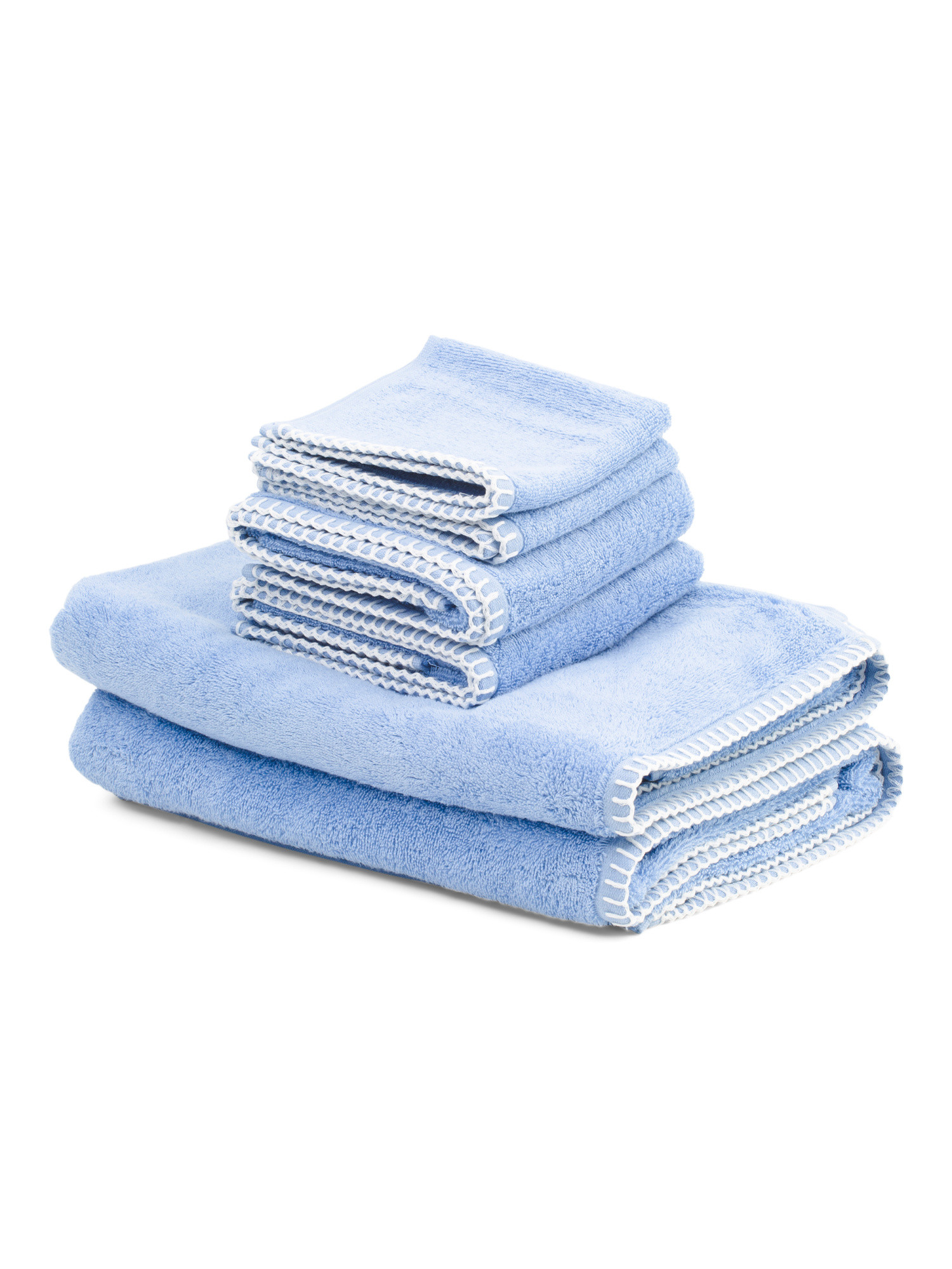 Made In Turkey 6pc Shell Stitch Towels Bundle | TJ Maxx