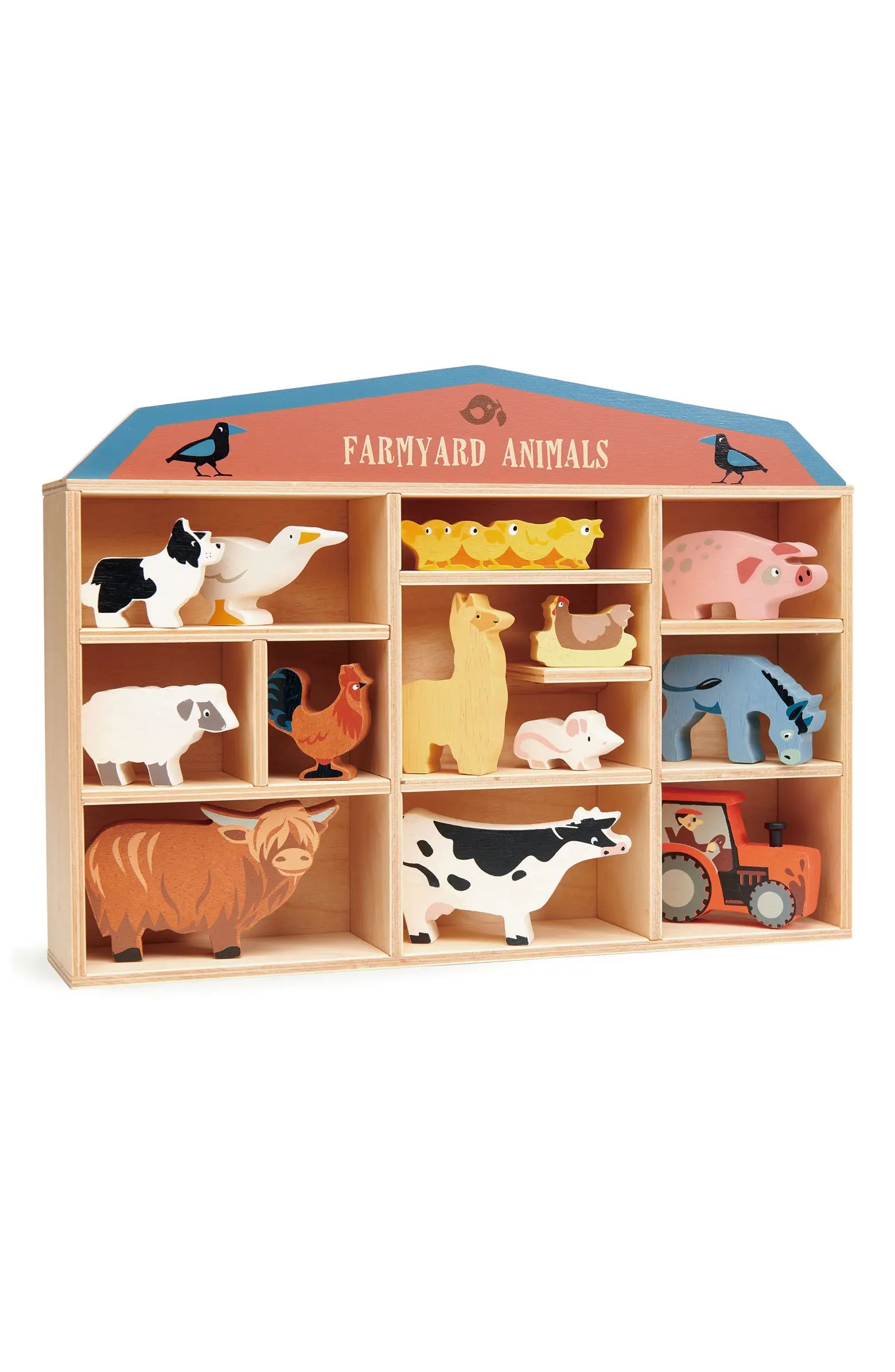 Tender Leaf Toys Farmyard Animals Wooden Playset | Nordstrom | Nordstrom