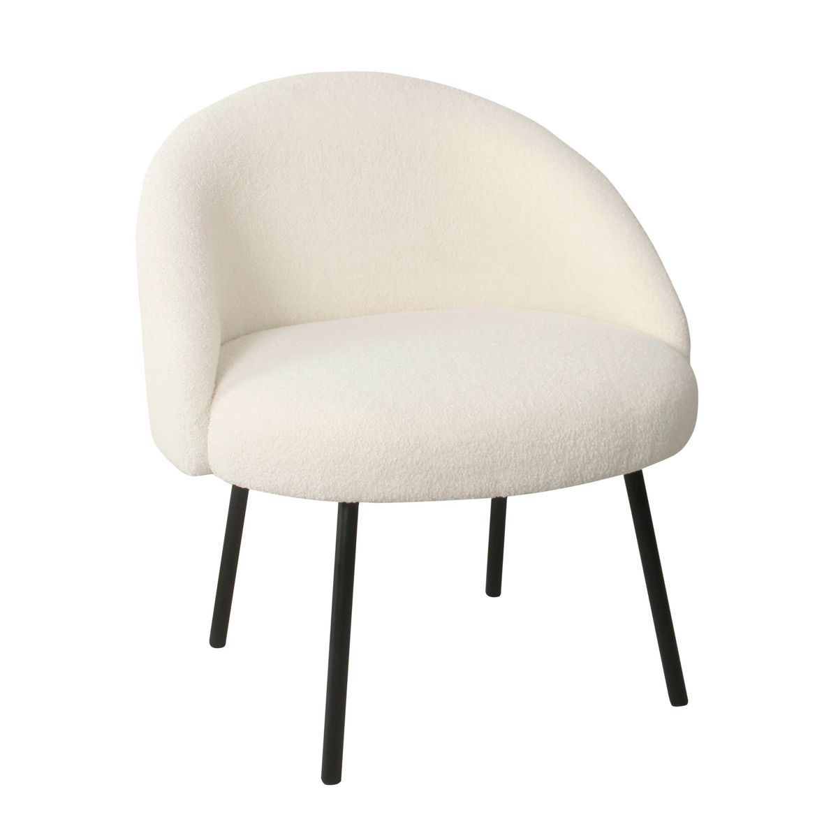 Modern Faux Shearling Accent Chair Cream - HomePop | Target