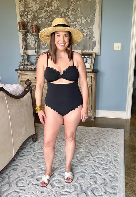 One of my faves from my swimsuit haul! I love a black swimsuit and this one is so cute with the scallop details! 

#LTKfindsunder50 #LTKSeasonal #LTKswim