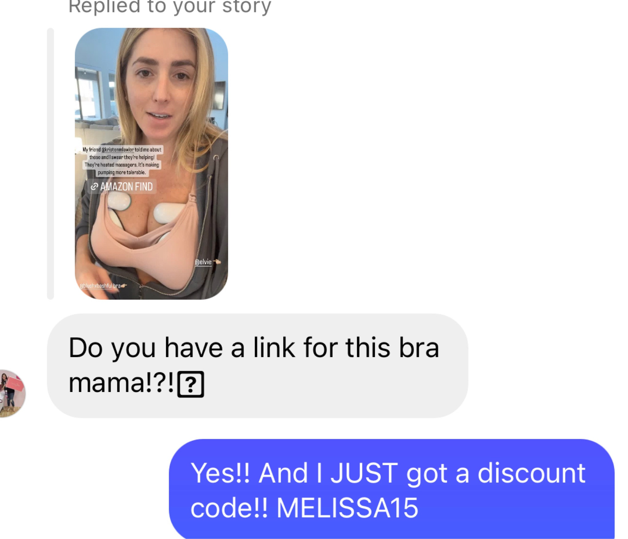 Nursing bra code MELISSA15

#LTKfindsunder50 #LTKfindsunder100 #LTKbaby