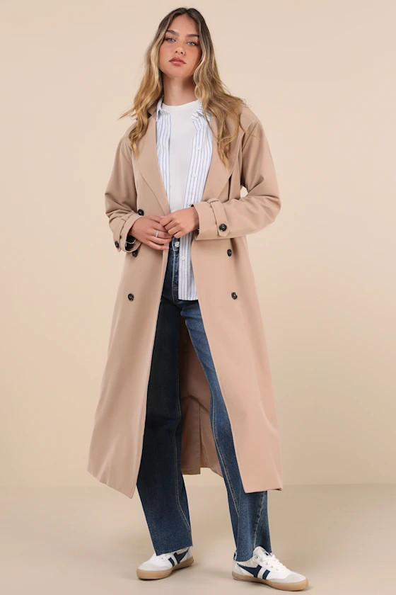 Elevated Weather Beige Belted Trench Coat | Lulus