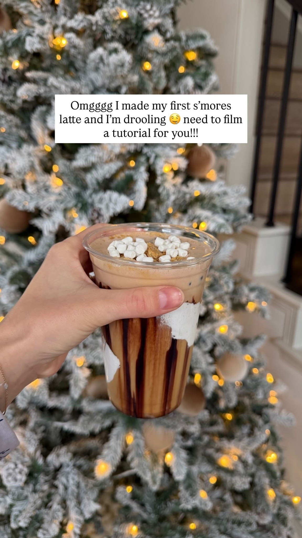 Omgggg I made my first s’mores latte and I’m drooling 🤤 need to film a tutorial for you!!!