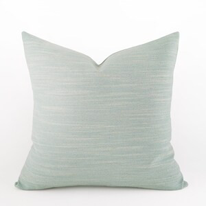 Light Spa Blue Melange Decorative Pillow Cover  Pale Aqua - Etsy | Etsy (US)