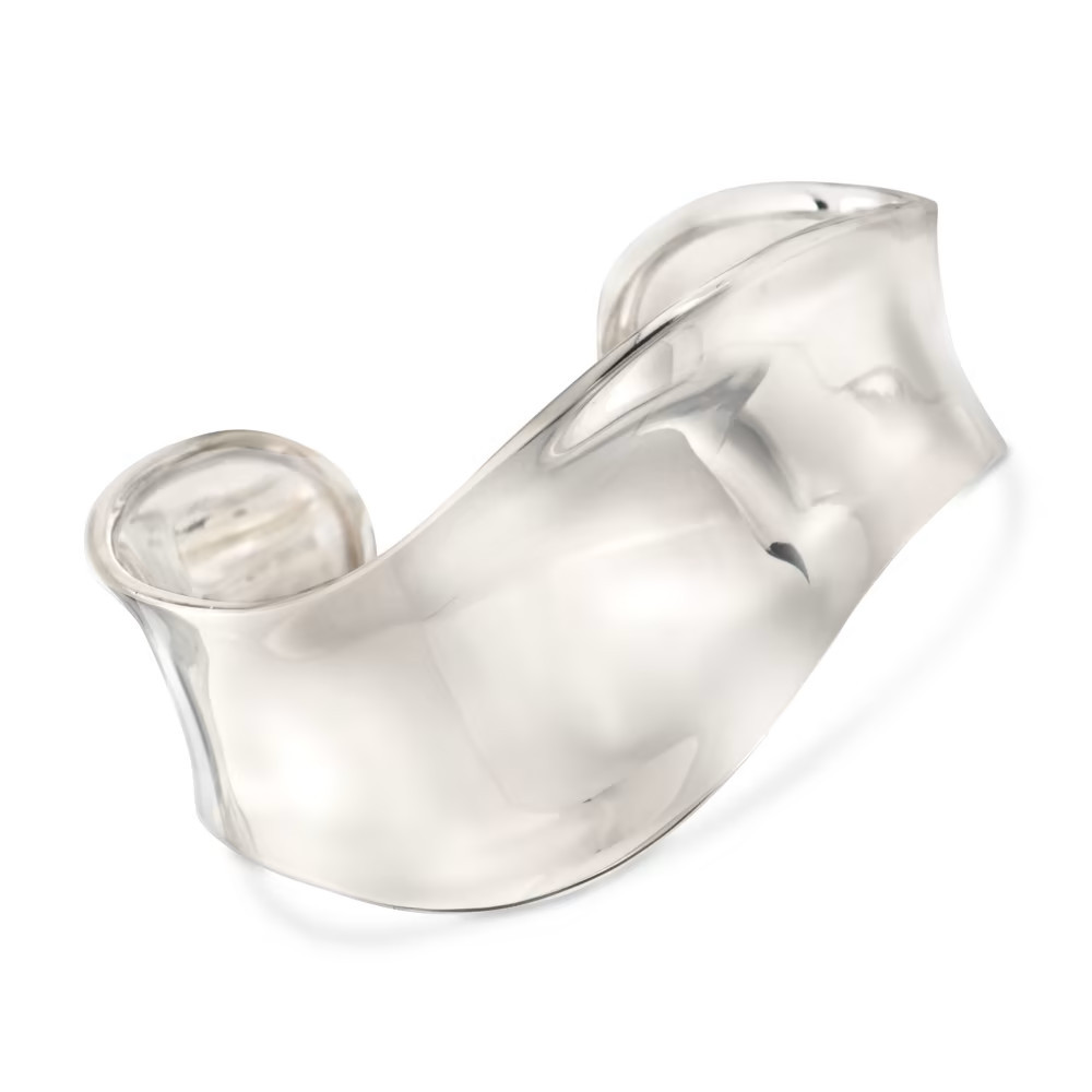 Sterling Silver Free-Form Wave Cuff Bracelet. 7" | Ross-Simons