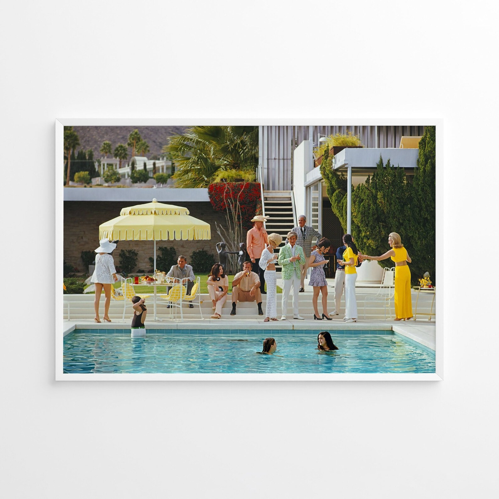 Slim Aarons Poolside Gathering Print Poster, Vintage Print, Photography Prints, High Society Phot... | Etsy (US)