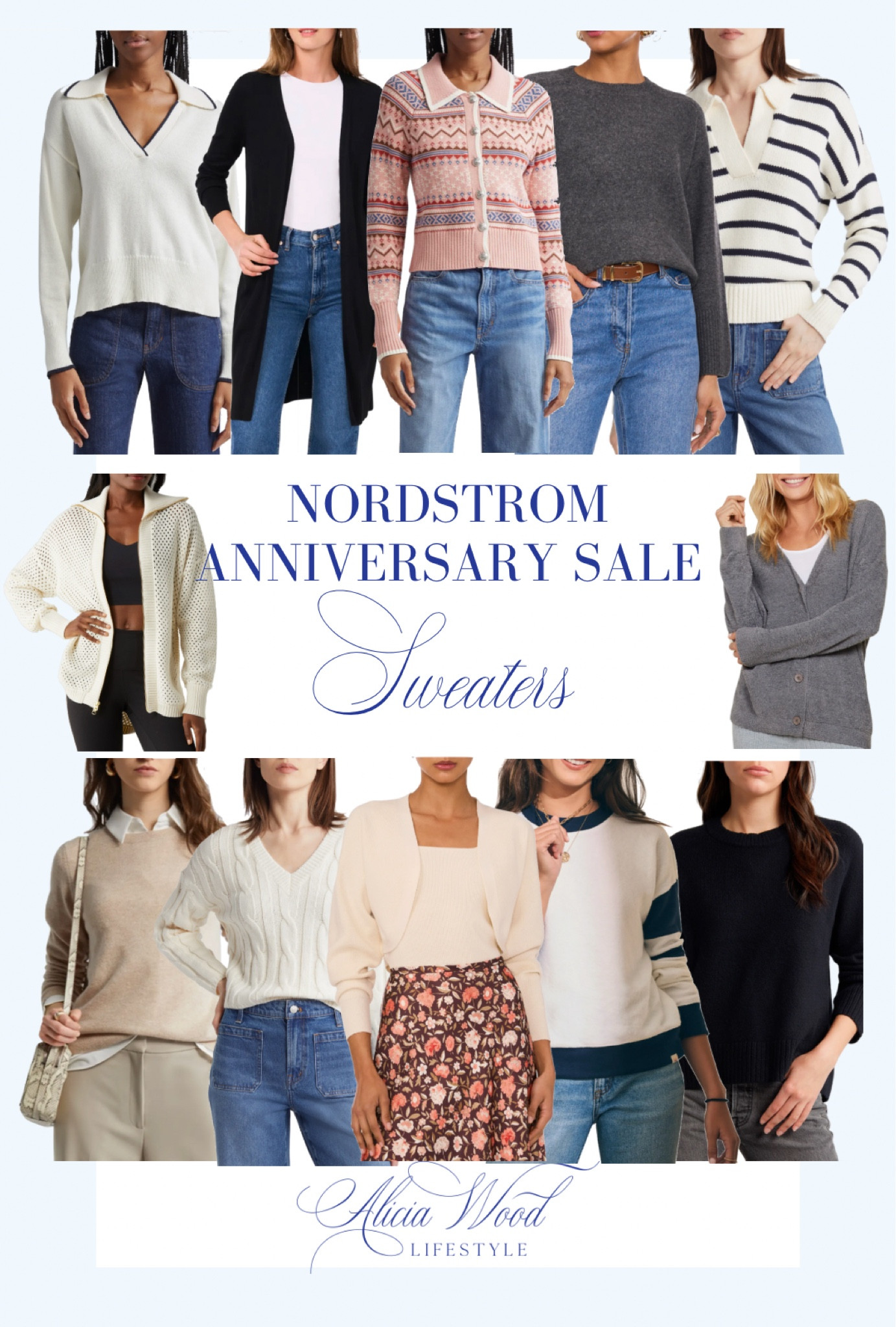 NORDSTROM ANNIVERSARY SALE
SWEATERS 

Cashmere crewneck 
Faherty beach stripe fleece 
Cable knit v neck sweater 
Rib knit bolero with matching cami tank 
Crewneck sweater 
Veronica beard fair isle cardigan sweater 
Barefoot dreams cardigan 
Veronica beard Johnny collar sweater
Striped polo sweater 
Varley long knit sweater 
Open front ling cardigan wrap sweater 
Crewneck cashmere sweater 


#LTKxNSale #LTKStyleTip #LTKSummerSales