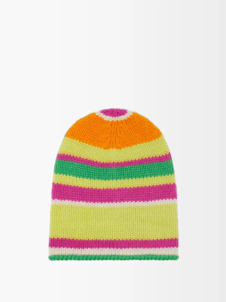 Striped cashmere beanie hat | Matches (US)