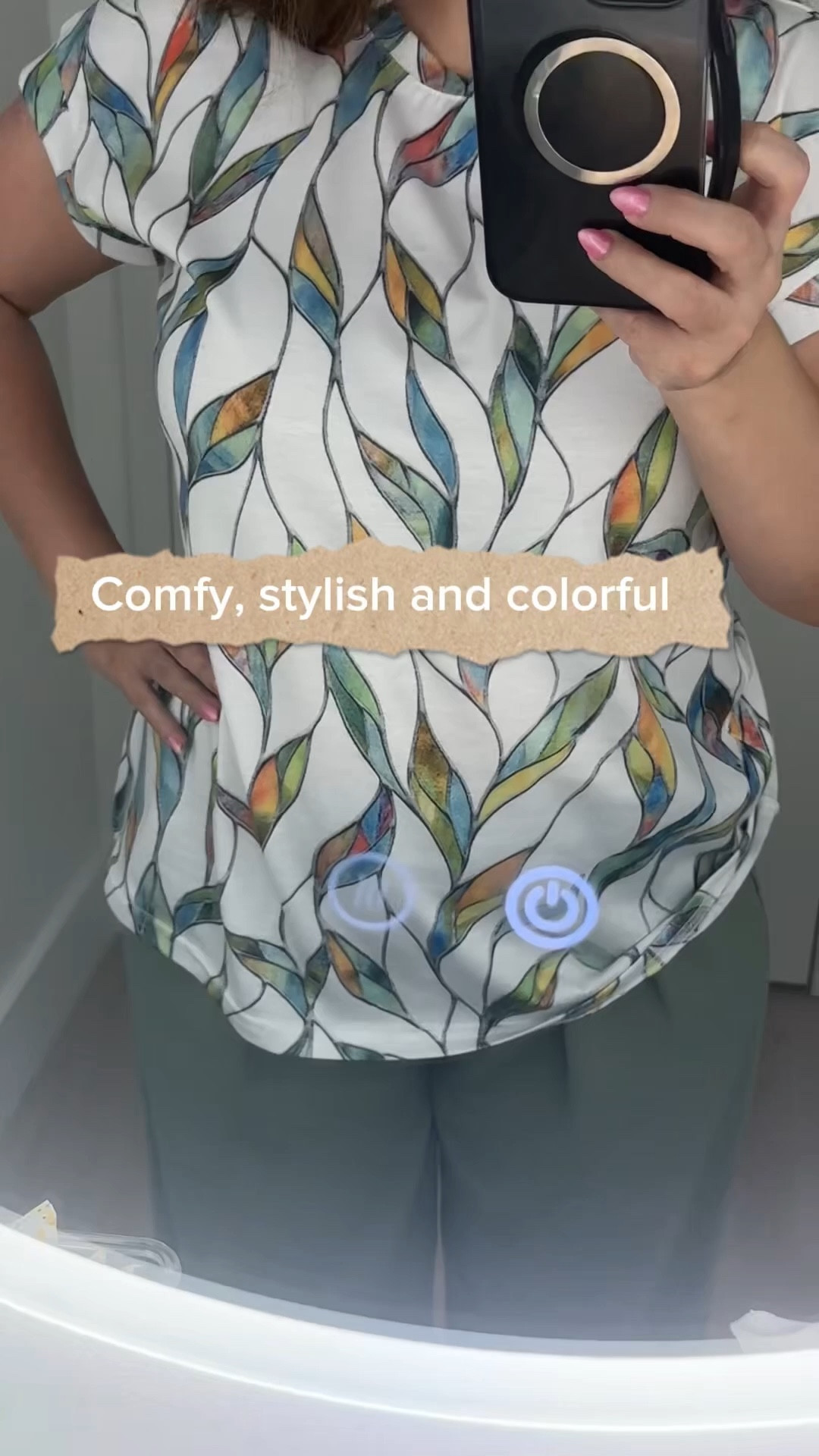 Loving this stained glass shirt. It matches with all summer pants and gives a pop of color where needed. Looks great and trending on Amazon. 

#LTKWorkwear #LTKU #LTKmomlife
