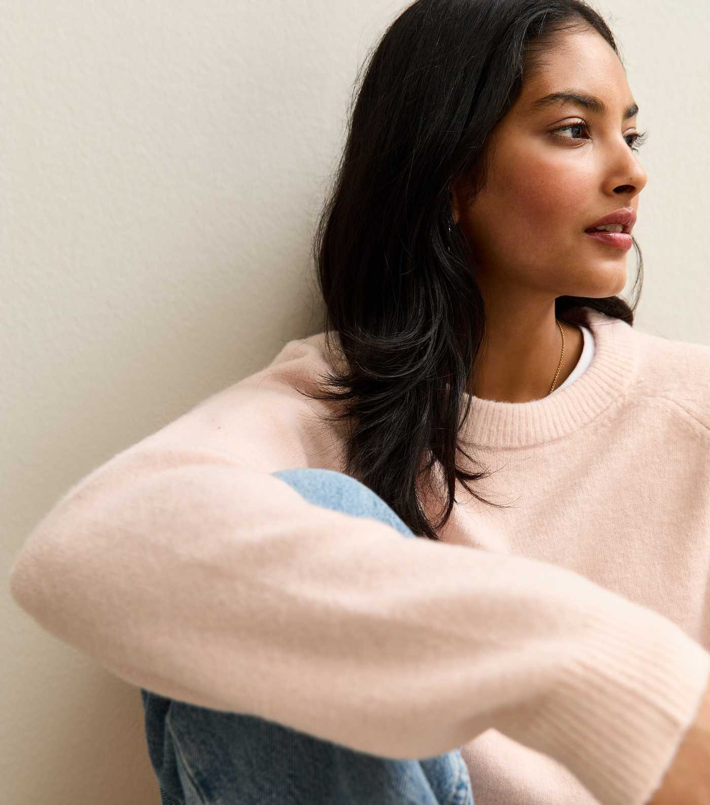 Pink Crew Neck Midweight Knit Jumper | New Look | New Look (UK)
