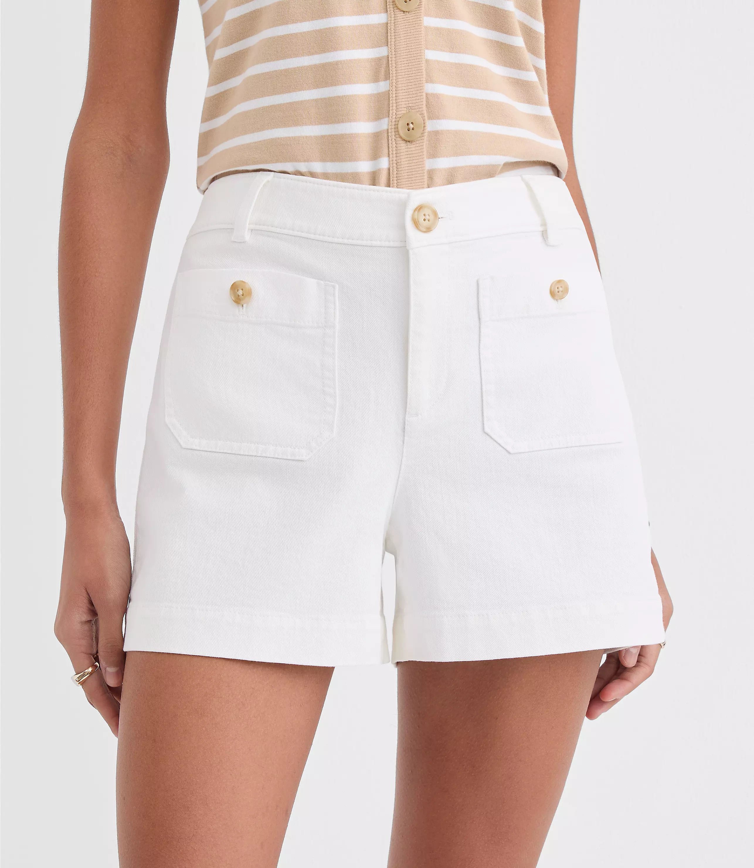 Curvy Palmer Shorts in Twill | LOFT