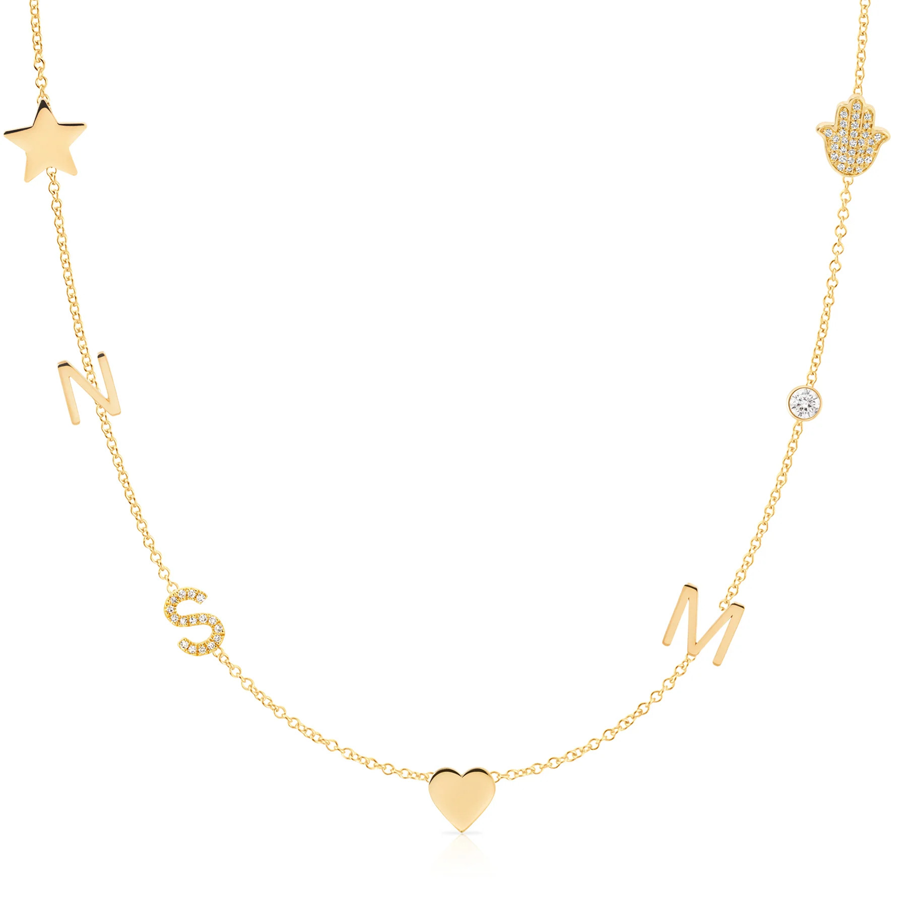 Custom Gold Necklace - 7 Letters | Maya Brenner