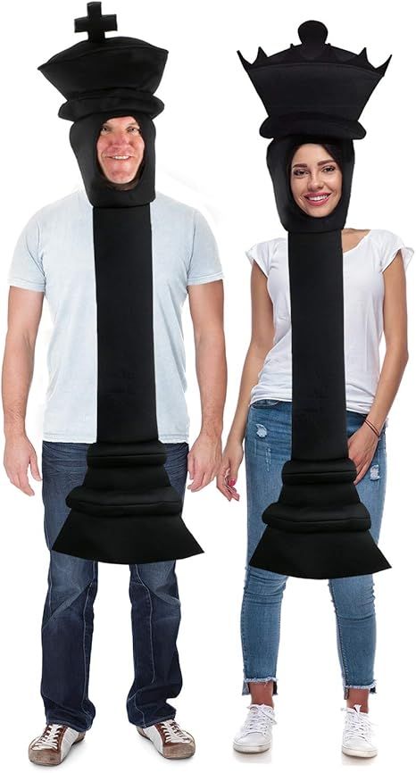Tigerdoe King and Queen Card Costume - Poker Cards Costume - Couple Costume - Chess Piece Hats - ... | Amazon (US)